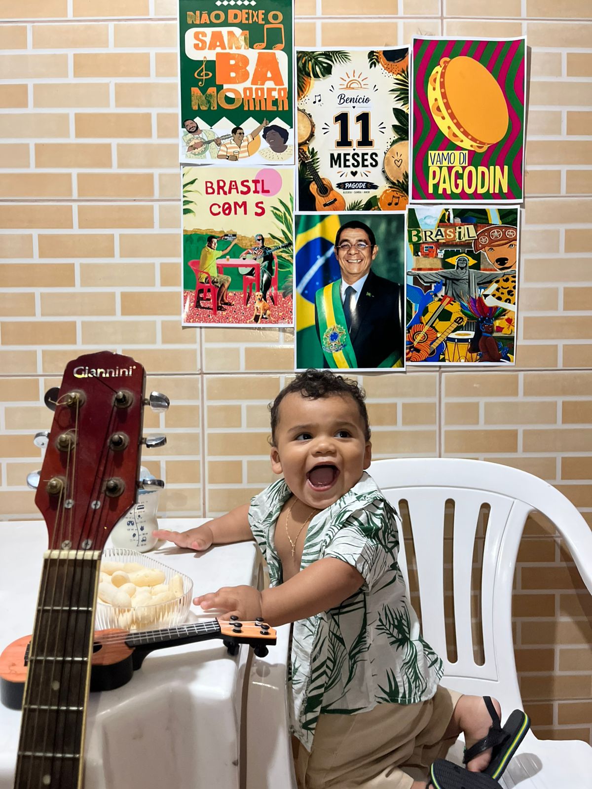 Benício na comemoração dos onze meses